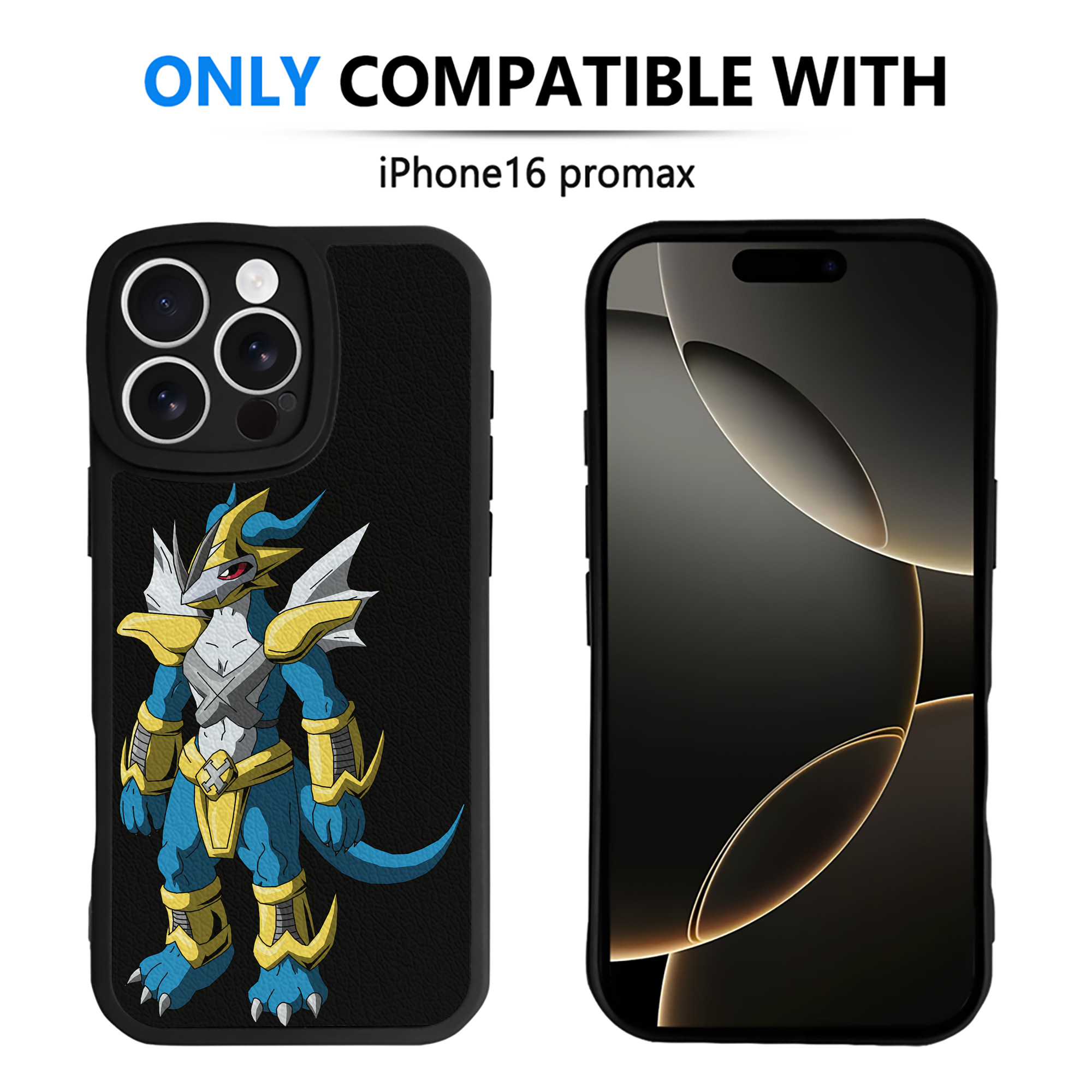 （画像用） Digimon デジタルモンスター/デジモン 【iPhone 16シリーズ対応】シリコンスマホケース（レザー調） 材質：シリコン